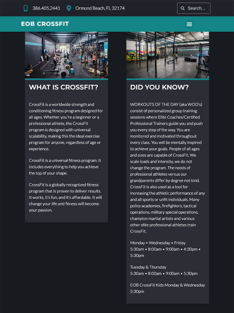EOB CrossFit tablet